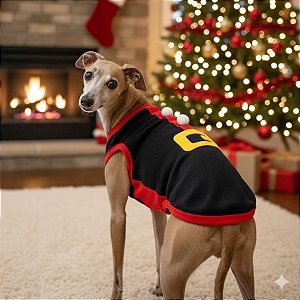 Roupa Para Pet - Preto Estilo Papai Noel - 1 unidade - Rizzo