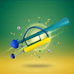 Buzina Pancadão do Brasil - Amarelo - 50cm - 1 unidade - Rizzo