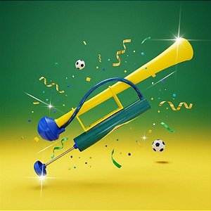 Buzina Pancadão do Brasil - Verde - 50cm - 1 unidade - Rizzo