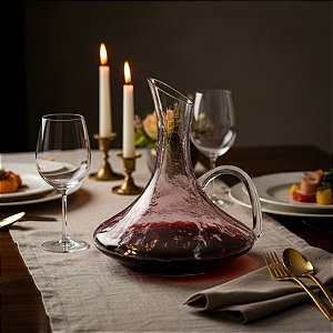 Decanter Vinum de Vidro - 1,8L - 24,4x20,5x21,5cm - 1 unidade - Rizzo