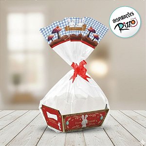 Kit Cesta - Contos de Páscoa - M 22x15x9cm - 1 unidade - Cromus - Rizzo