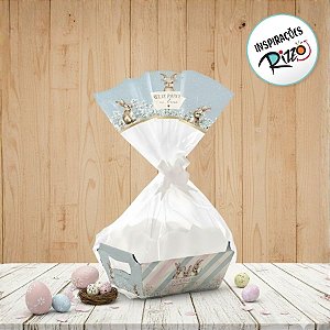 Kit Cesta - Doce Páscoa - P 18x13x7,5cm - 1 unidade - Cromus - Rizzo