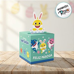 Caixa Pop Up - Baby Shark - Feliz Pascoa - P 7x7x7cm - 10 unidades - Cromus - Rizzo