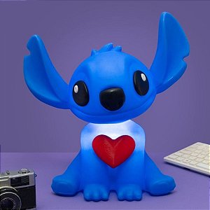 Luminária Stitch - Coração - 33,5cm - 1 unidade - Disney Original - Rizzo