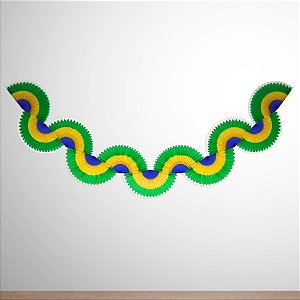 Guirlanda Margarida de Papel - Bandeira - Copa do Mundo - 2,5m - 1 unidade - GiroToy - Rizzo