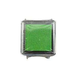 Almofada Para Carimbo em Plástico e Espuma - Carimbeira Verde Floresta - 3,5x3,5cm - 1 unidade - Rizzo