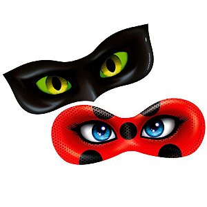 Máscara Festa Miraculous - 6 unidades - Regina - Rizzo Festas