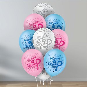 Balão de Festa Decorado 12" 31cm - Menino ou Menina - 10 unidades - Regina - Rizzo