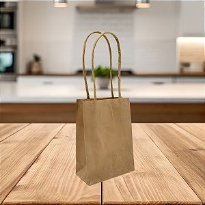 Sacola de Papel Kraft Mini - 11x8x4cm - 50 unidades - Cromus - Rizzo