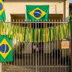 Faixa Decorativa - Verde e Amarela - Copa do Mundo - 10m - 1 unidade - Rizzo