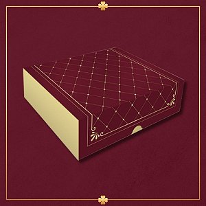 Caixa Retangular Tampa e Fundo - Royal Marsala - 20x7x21cm - 5 unidades - Regina - Rizzo