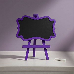 Lousa Decorativa em MDF - Arabesco Roxo - 24x20cm - 1 unidade - Rizzo