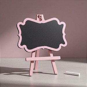 Lousa Decorativa em MDF - Arabesco Rosa Claro - 24x20cm - 1 unidade - Rizzo