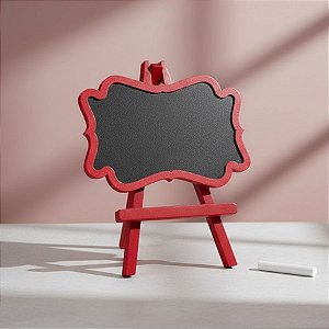 Lousa Decorativa em MDF - Arabesco Vermelho - 24x20cm - 1 unidade - Rizzo