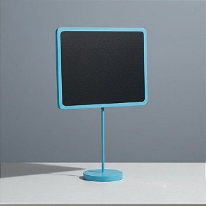 Lousa Decorativa em MDF com Apoio - Azul Claro - 28x20cm - 1 unidade - Rizzo