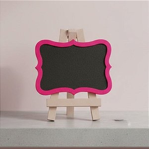 Mini Lousa Decorativa em MDF - Rosa Neon - 18x12cm - 1 unidade - Rizzo