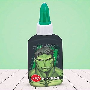 Cola Branca Hulk - Vingadores - 40g - Disney Original - 1 unidade - Rizzo