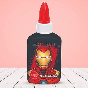 Cola Branca Homem de Ferro - Vingadores - 40g - Disney Original - 1 unidade - Rizzo