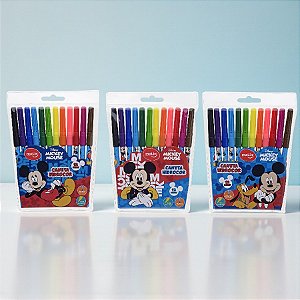 Caneta Hidrocor - Mickey Mouse - 12 Cores - Disney Original - 1 unidade - Rizzo