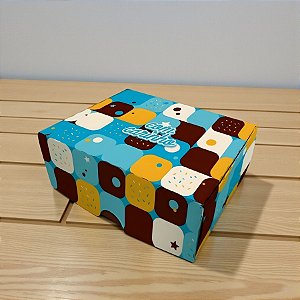 Caixa Para 6 Doces - Doçura Azul - 4,5x12x9cm - 5 unidades - Regina - Rizzo