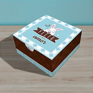 Caixa Para 4 Doces - Páscoa Mágica - 9x9x4,5cm - 10 unidades - Regina - Rizzo