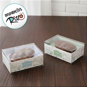 Caixa New Practice para Meio Ovo de 250g - Clássico Francês Azul e Verde - 6 unidades - Cromus - Rizzo