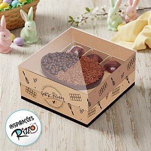 Caixa New Practice para Meio Ovo de 350g - Feito com Amor Kraft - 6 unidades - Cromus - Rizzo