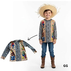 Fantasia Infantil de Festa Junina - Camisa São João - GG - 1 unidade - Rizzo