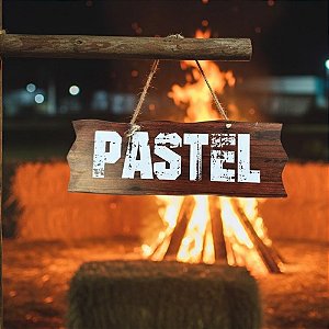 Placa de Sinalização Em MDF de Festa Junina - Pastel - 50x17cm - 1 unidade - Rizzo