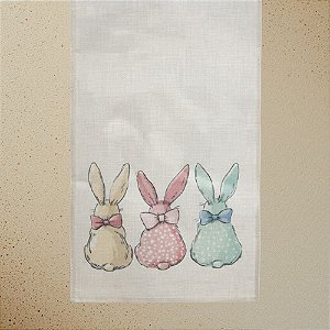 Trilho de Mesa - Coelhinhos Coloridos - 172x33cm - 1 unidade - Cromus - Rizzo