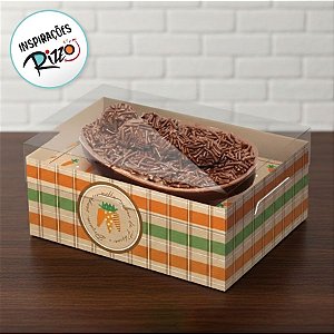 Caixa New Practice para Meio Ovo de 500g - Kraft Cenoura - 6 unidades - Cromus - Rizzo