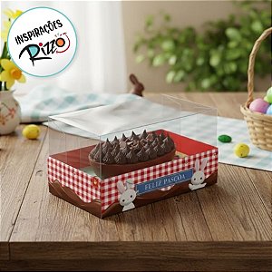 Caixa para Meio Ovo 100 a 150g de Páscoa - Horizonte - Contos de Páscoa - 6 unidades - Cromus - Rizzo