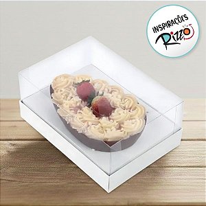 Caixa para Meio Ovo 350g de Páscoa - Horizonte - Branco - 6 unidades - Cromus - Rizzo