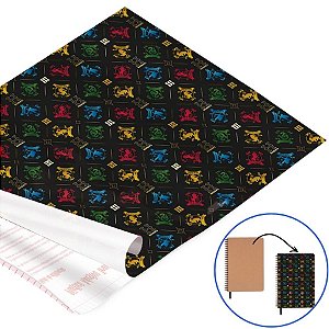 Plástico Adesivo - Harry Potter Black - 45x1000cm - 1 unidade - Rizzo