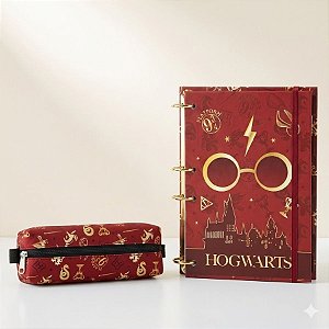Kit Fichário Colegial e Estojo - Hogwarts - Harry Potter - 1 unidade - Rizzo