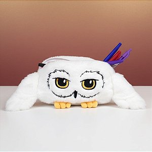 Estojo Simples com Zíper Fluffy - Edwiges - Harry Potter - 21cm - 1 unidade - Rizzo