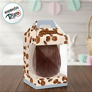 Caixa New Maleta Para Ovo de 250g com Visor - Cobertura - 6 unidades - Cromus - Rizzo