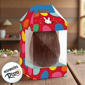 Caixa New Maleta Para Ovo de 500g com Visor - Coelhinho Sai da Toca - 6 unidades - Cromus - Rizzo