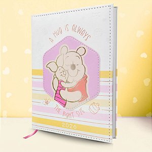 Mini Agenda 2026 Executiva - Ursinho Pooh - 10x13cm - 336 Páginas - Disney Original - 1 unidade - Rizzo