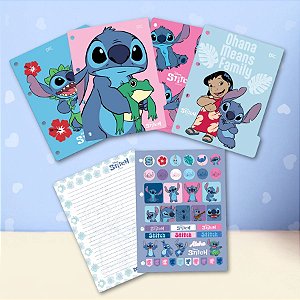 Refil e Divisórias para Fichário com Adesivos - Stitch - 20x27cm - Disney Original - 1 unidade - Rizzo