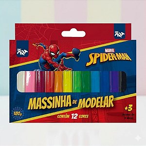 Massinha de Modelar - Homem Aranha - 12 Cores - Disney Original - 1 unidade - Rizzo