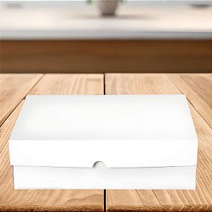 Caixa Para Bolo Branca Tampa Rígida - Tamanho B5 - 33x40x12cm - 1 unidade - Regina - Rizzo