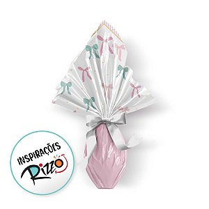 Saco Express 37,5x37,5cm Para Ovos de 250g a 350g - Lacinhos - 25 unidades - Cromus - Rizzo