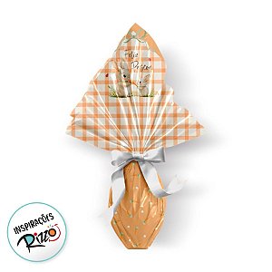 Saco Express 44x44cm Para Ovos de 500g a 750g - Lovely Garden Laranja - 5 unidades - Cromus - Rizzo
