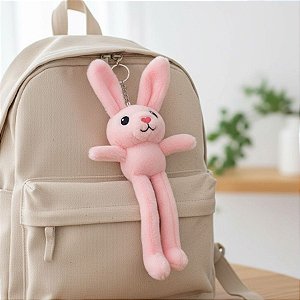 Chaveiro Coelho de Pelúcia - Rosa - 27x12x4cm - 1 unidade - Rizzo