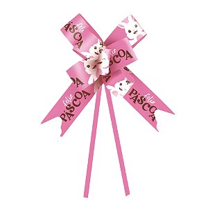 Laço Fácil - Páscoa Felicita Rosa - 10 unidades - Cromus - Rizzo