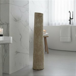 Vaso Decorativo de Cerâmica Natural - 77x17x17cm - 1 unidade - Cromus - Rizzo
