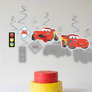 Mobile em Espiral Festa Carros - Disney Original - 4 unidades - Regina - Rizzo