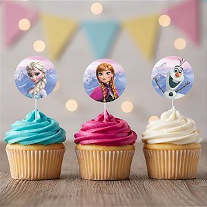 Pick Decorativo para Doces - Frozen - Disney Original - 12 unidades - Rizzo