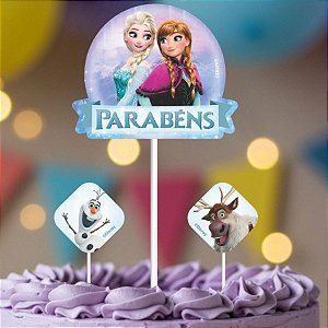 Topo de Bolo - Frozen - Disney Original - 3 unidades - Rizzo